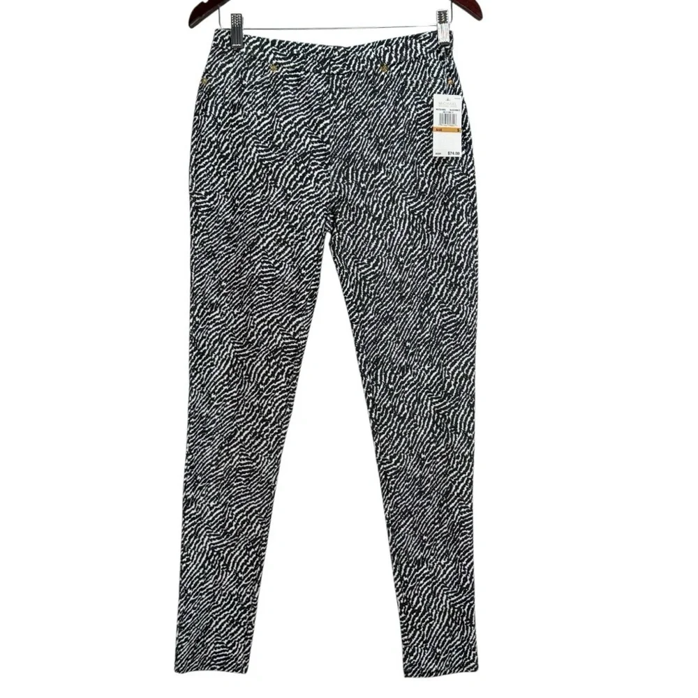 Michael Kors Zebra print jeggings black and white size small